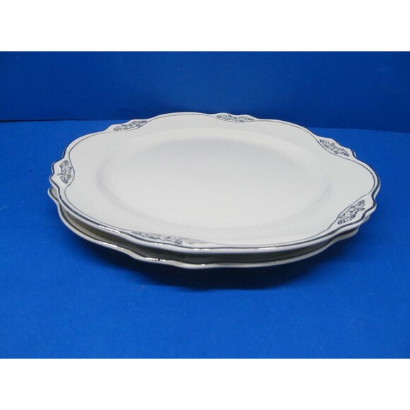 Homer Laughlin Virginia Rose Patrician F44 N8 Luncheon Plates Set Of 2 Plates GC - Picture 6 of 16